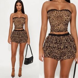 Fashion Nova | Leopard Mesh Short Set - Leopard